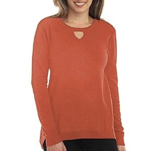 Long Sleeve Blouse One A Keyhole Top NWT